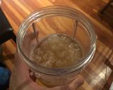A picture of step 2 of Lime and Japanese cherry blossom tea slushee.