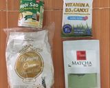 Hình bước làm 1 của món Matcha kem sữa đá viên