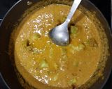A picture of step 4 of Lauki sabji (coconut gravy).