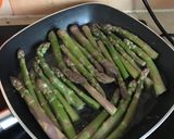 A picture of step 5 of Brined Pork Chops with Hasselback Potatoes, tender, buttery Asparagus and sharp Hollandaise Sauce.