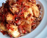 A picture of step 4 of Peppered awara/tofu.