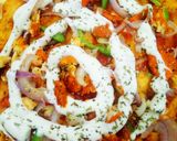 A picture of step 2 of Chicken creamy tikka pizza.
