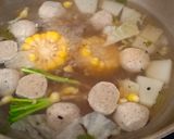 รูปขั้นตอนการทำที่ 3 ของ ก๋วยเตี๋ยวน้ำลูกชิ้น(เจ)