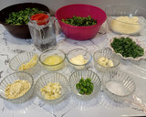 A picture of step 1 of Sarson ka saag with Makai ki roti.