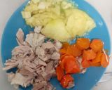 Foto del paso 2 de la receta: Calabacín de aprovechamiento🥕🍗🥩🥒
