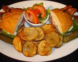 A picture of step 5 of Ham, Munster Cheese, and Smoked Bacon Sandwich – Jon Style.