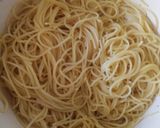 A picture of step 1 of Spaghetti and meatballs.