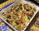 Une image de l'étape 18 de Gratin de pommes de terre et brocolis aux carottes et lard.