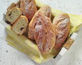 Foto langkah ke 6 dari resep Cranberry Matcha Cheese Bread Tanpa Ulen.