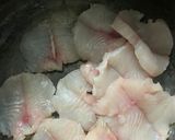Hình bước làm 3 của món Cháo cá lóc mix đậu lăng xanh đỏ 😅