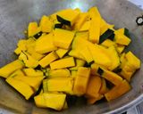A picture of step 3 of Keto Diet Khatta Meetha Kaddu Sabzi Recipe | Weight loss Keto Pu.