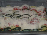 Rollitos de calabacín y espinacas