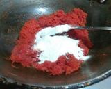 A picture of step 2 of Carrot Burfi.
