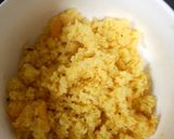 A picture of step 1 of Dhokla Bhel.