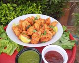 A picture of step 3 of Chicken Pakoray.