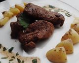 Foto del paso 7 de la receta: Filete al perejil con papas rústicas 🥔🐂