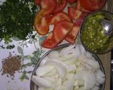 A picture of step 1 of Shahi paneer.