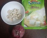 A picture of step 1 of Shahi Paneer.