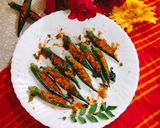 A picture of step 10 of Stuffed okra(Bharwa Bhindi).