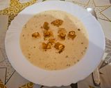 Mennyei, tejszínes fokhagymakrémleves: ropogós krutonnal és pirított fokhagymàval 🧄🥣🎄 recept fázis 6 fotója