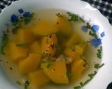 Hình bước làm 5 của món Canh bí đỏ thịt băm