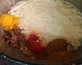 A picture of step 3 of Shahi paneer masala curry.
