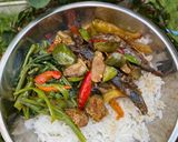 Foto langkah ke 3 dari resep Oseng terong ikan asin.