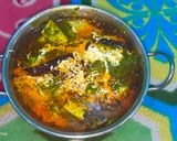 A picture of step 5 of पालक पनीर.