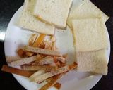 A picture of step 1 of Bread Dahi Bhalla.