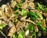 Foto del paso 8 de la receta: Berenjena, cebolla y cerdo con miso