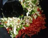 A picture of step 3 of Fried rice with shashlik.