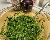 A picture of step 4 of Steak Kabob with Chimichurri sauce.