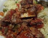 A picture of step 5 of Cooked red meat with rice.