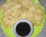 Foto langkah ke 4 dari resep Tempe Mendoan (tempe biasa + saus homemade).