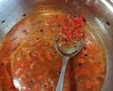 A picture of step 4 of Mexican tomato, chicken and refried bean soup.