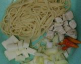 Foto langkah ke 1 dari resep Spagetti Ayam saus Baberque Mozzarella.