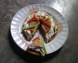 A picture of step 8 of Gram flour pan pizza.