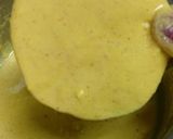 A picture of step 4 of Brinjal Disc Fritters or Begun bhaja.