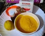 A picture of step 2 of Mango Cheese cake.
