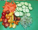 A picture of step 1 of Protein Power Salad.