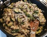 Currys, gombás, cukkínis csirkemell rizzsel recept fázis 6 fotója