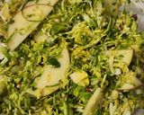 A picture of step 3 of Brussel Sprout and Apple Salad.