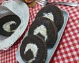 Foto langkah ke 10 dari resep 126. Chiffon Roll Cake Ketan Hitam |oven|.