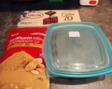 Foto del paso 1 de la receta: Tarta individual de plátano y chocolate con proteína de cacahuete en polvo