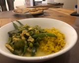 A picture of step 7 of Salmon, cashew and citrus curry.