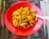 A picture of step 1 of Masala Pasta.