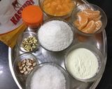 A picture of step 2 of Orange burfi.