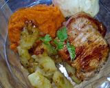 Foto del paso 11 de la receta: Cerdo agridulce y puré de zapallo inglés
