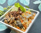 A picture of step 6 of Japanese Salmon Fried Rice.