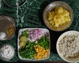 A picture of step 1 of Poha Vegetable Cutlets.
